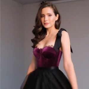 Poem velvet bustier corset (violet) size 36